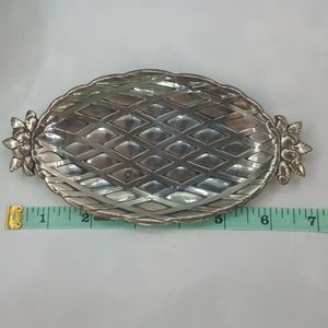 Vintage Eleanor Claire Silverplate Pineapple Trinket Tray Japan